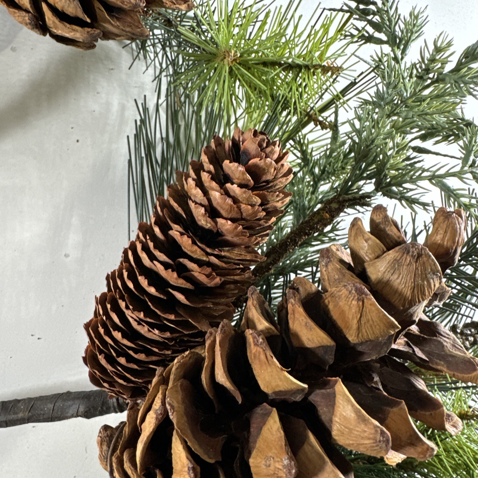 4X ESTATE Vintage PIER 1 Pinecone Stems Faux 13″ Branches CHRISTMAS DECOR