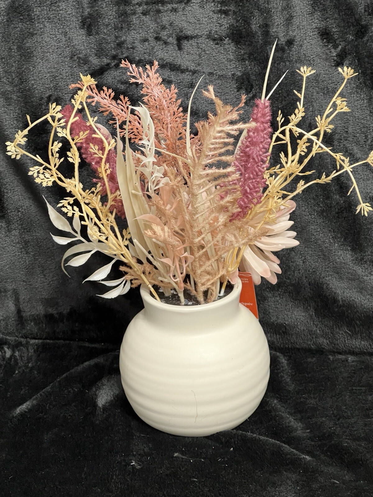 Ashland Spring/Autumn Flower Arrangement In Ceramic Pot NEW W/TAG Neutral 14”x10