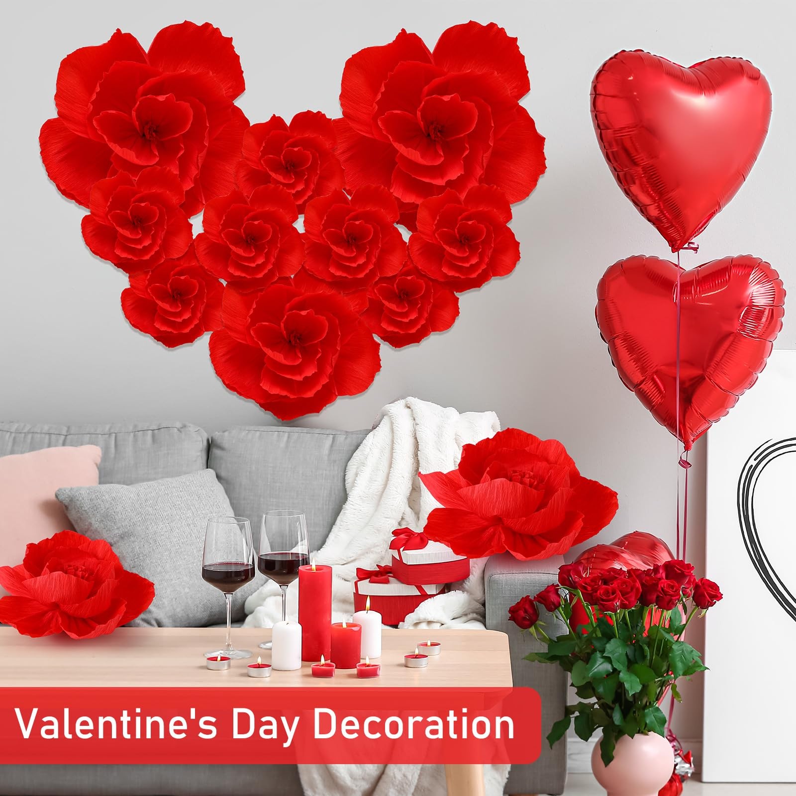 Giant Paper Flowers Artificial Large Paper Flower Decoration for Wall Art