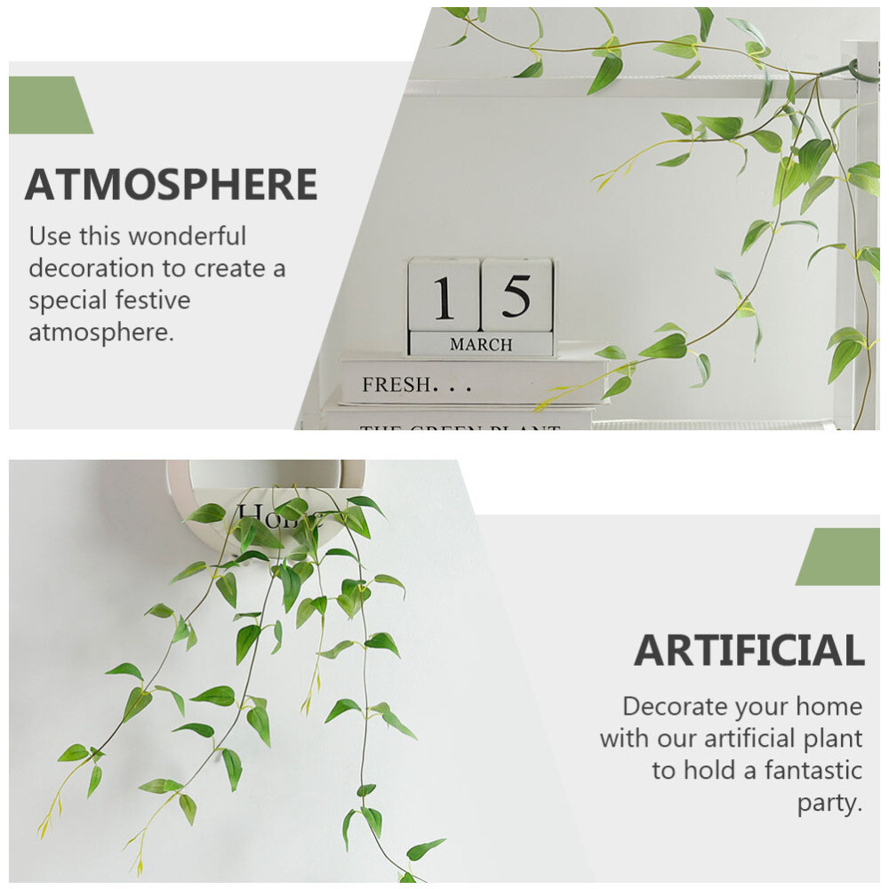 Green Artificial Clematis Rattan Adornment Simulated Plant for Home Decor