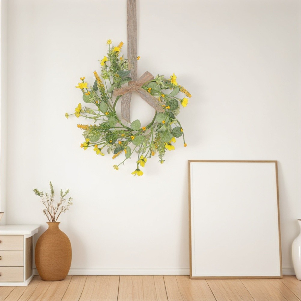 2Pcs Colorful Reusable Floral Wreaths for Spring Party Decorations