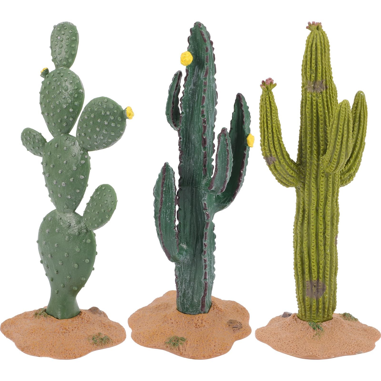 3Pcs Mini Cactus Ornaments Artificial Cactus Plants Fake Plant Figurines 5.31…