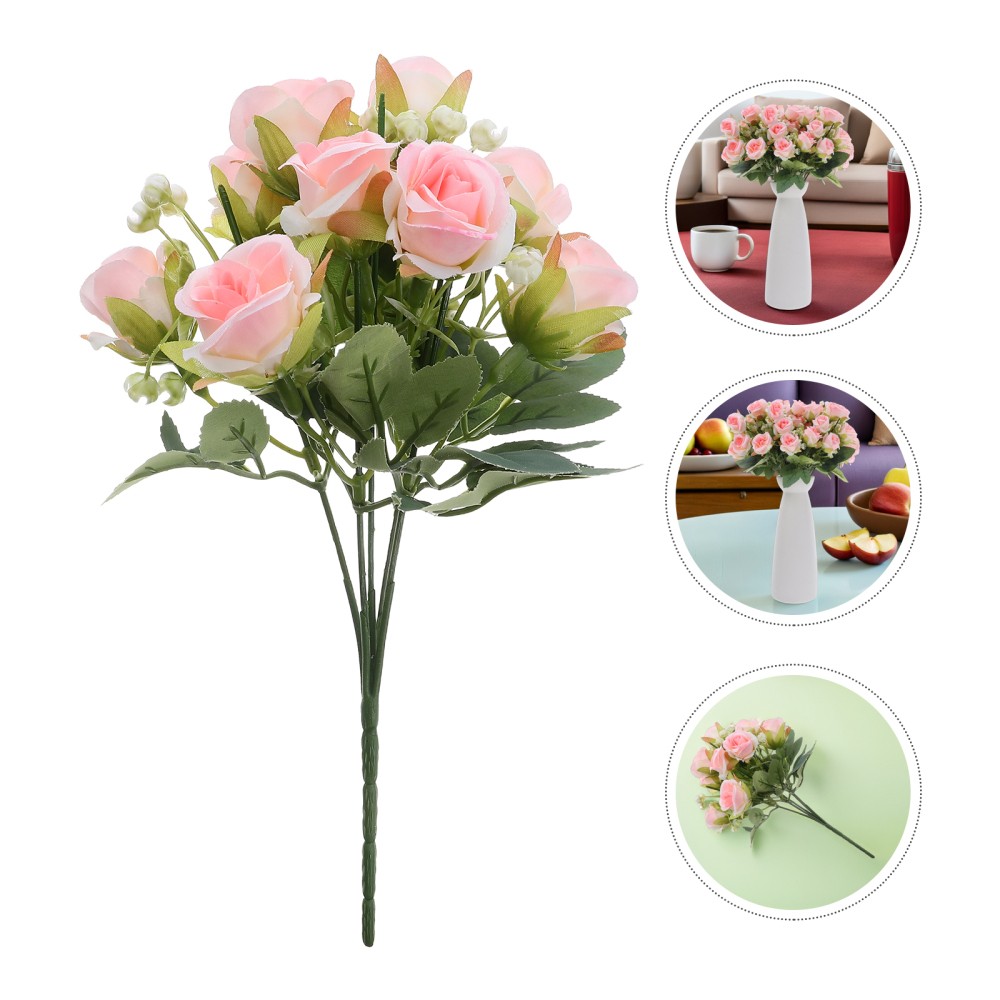 4 Pcs Flower Roses Bouquet Artifical Flowers Eternal Fake