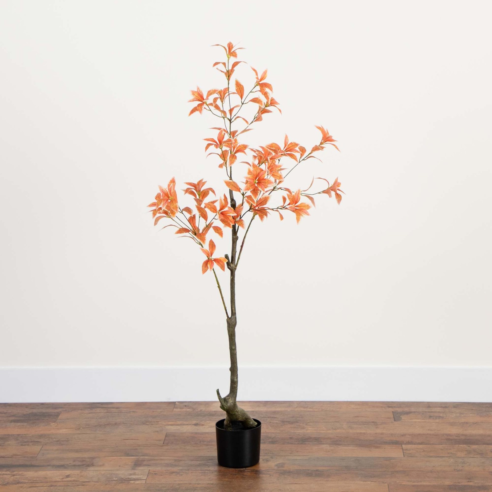 Nearly Natural 4.5ft Autumn Pieris Artificial Fall Tree in Orange