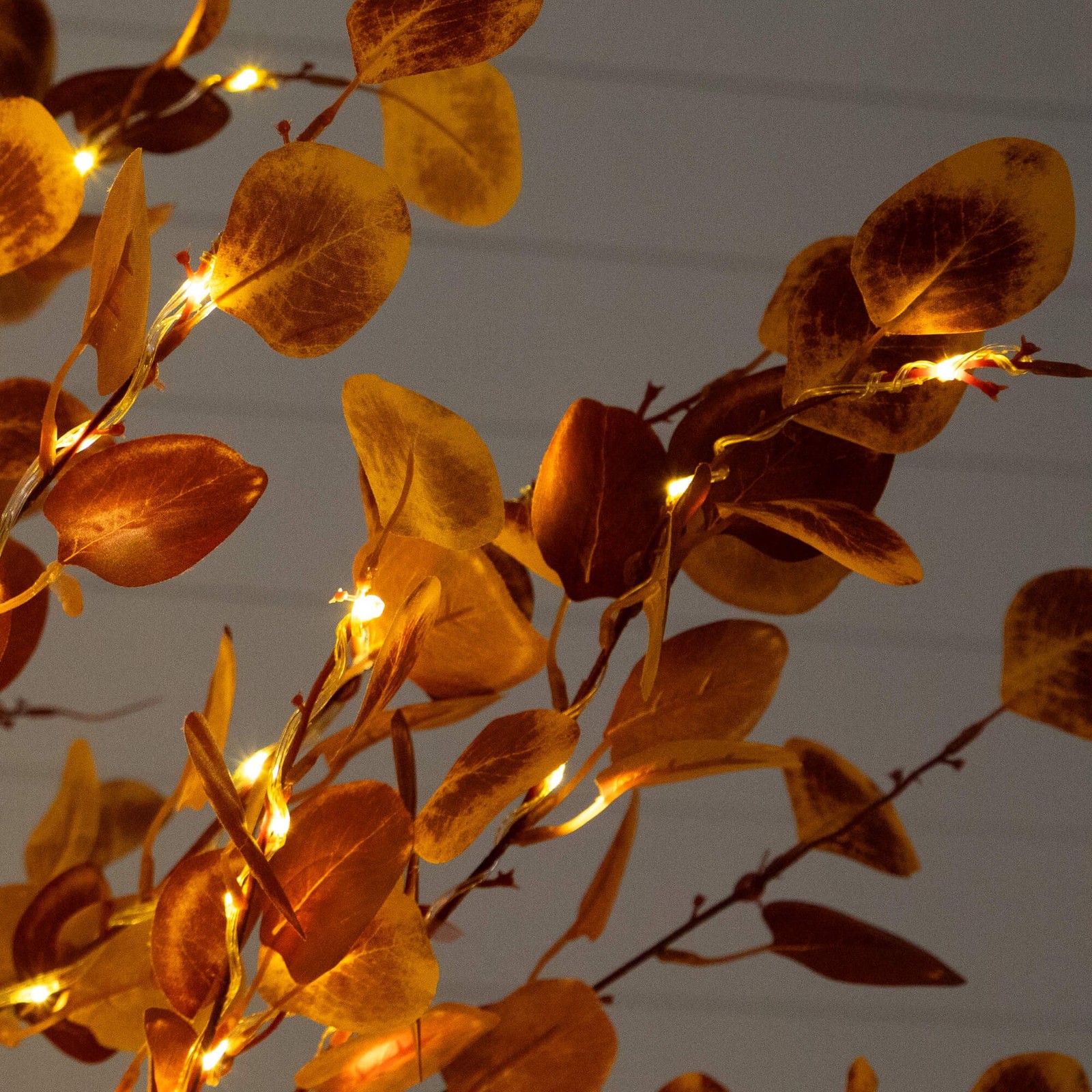 Nearly Natural 8ft Pre-Lit Grand Autumn Eucalyptus FallTree w/540 Warm White LED