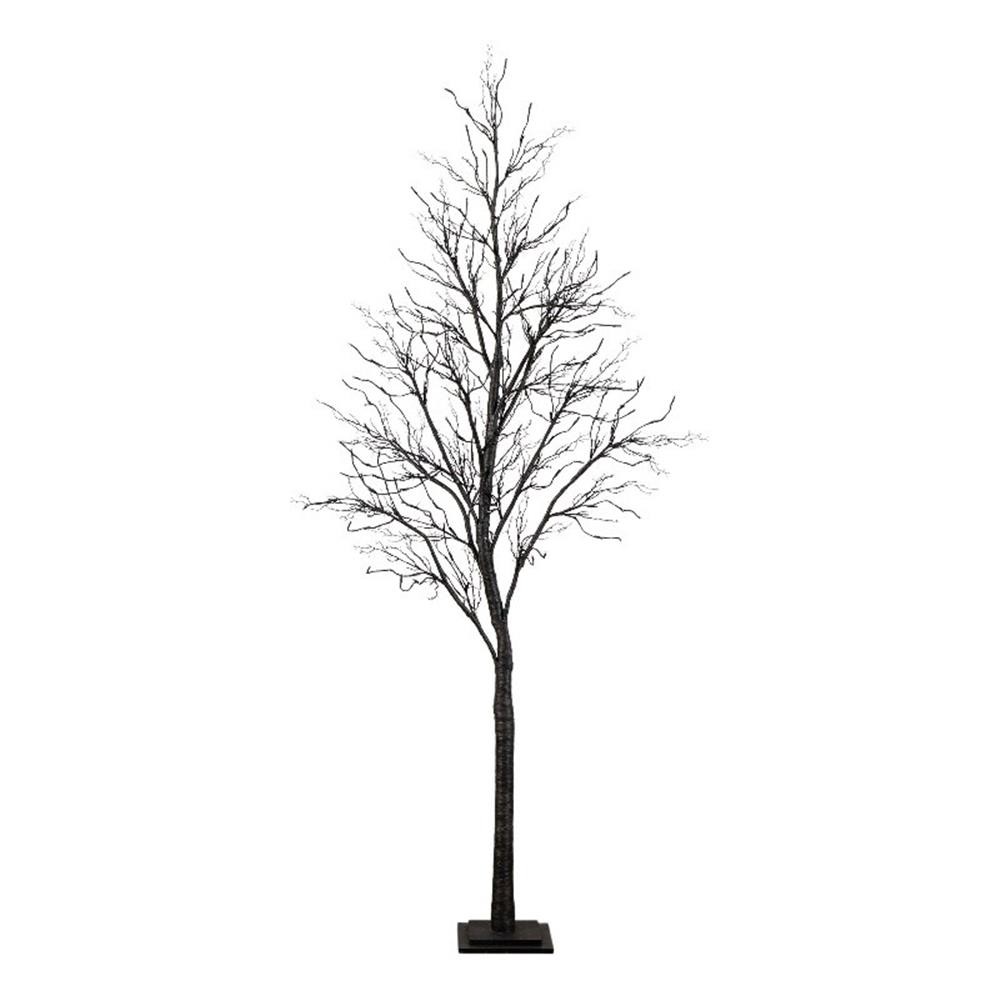 Nearly Natural 8ft Pre-Lit Halloween Deluxe Black Twig Tree w/ 216 LED