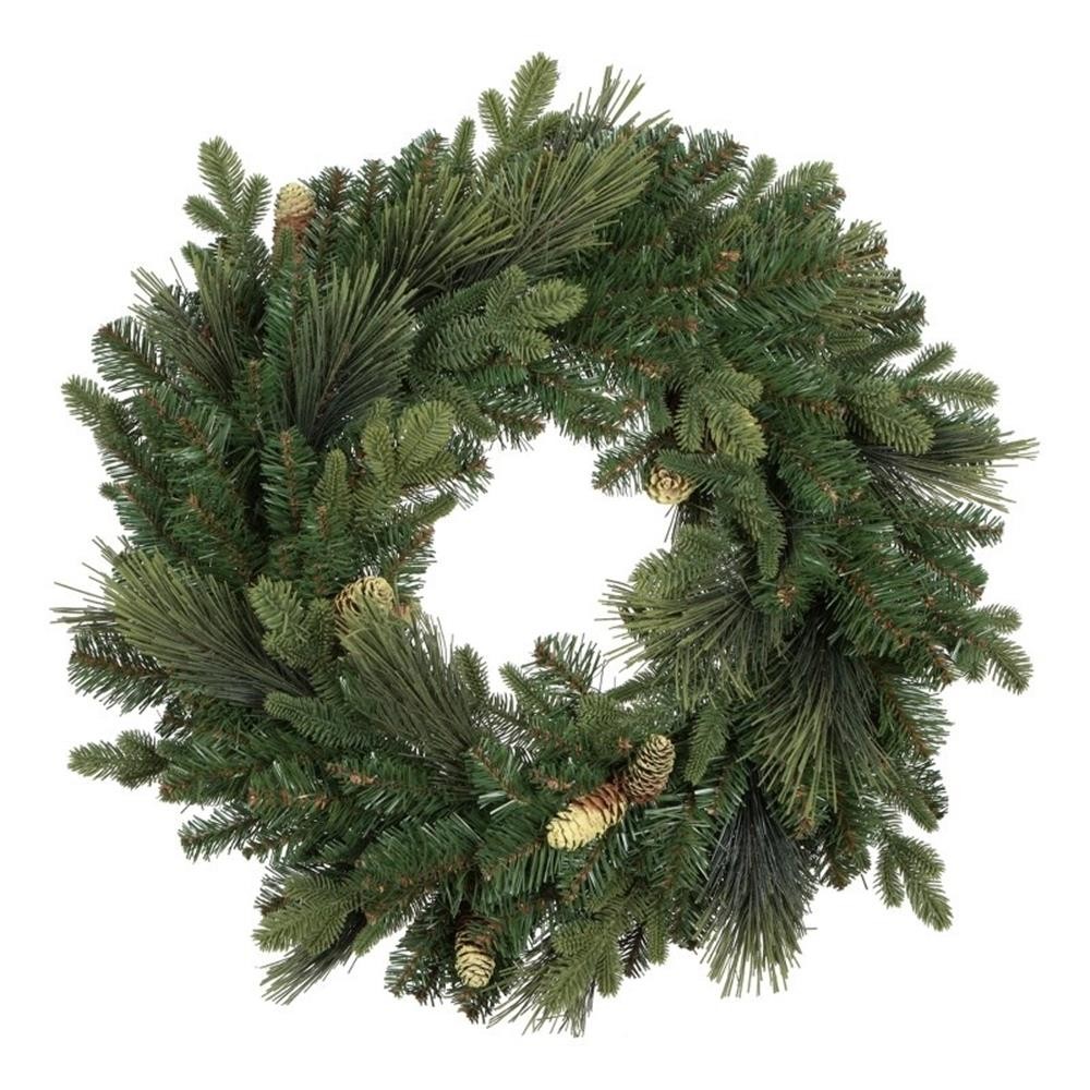 Vickerman 24″ Emerald Mixed Fir Wreath 150T