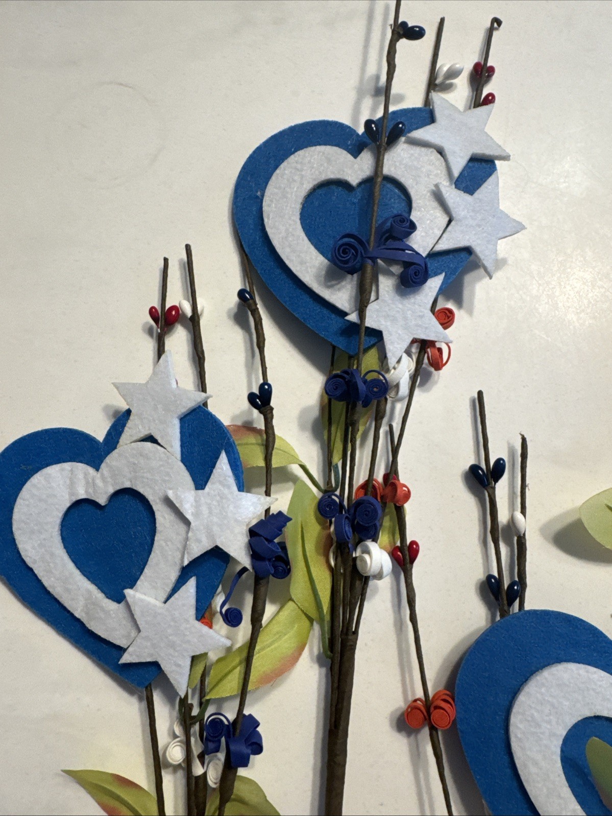 Patriotic 10 Flower Pics Stars Red White Blue Hearts 4th of July Memorial Day