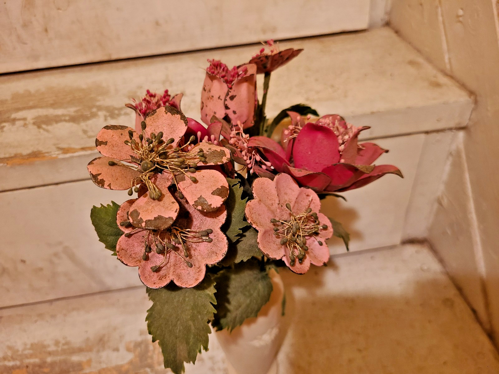 Metal Long Stem Flowers in Lenox Vase