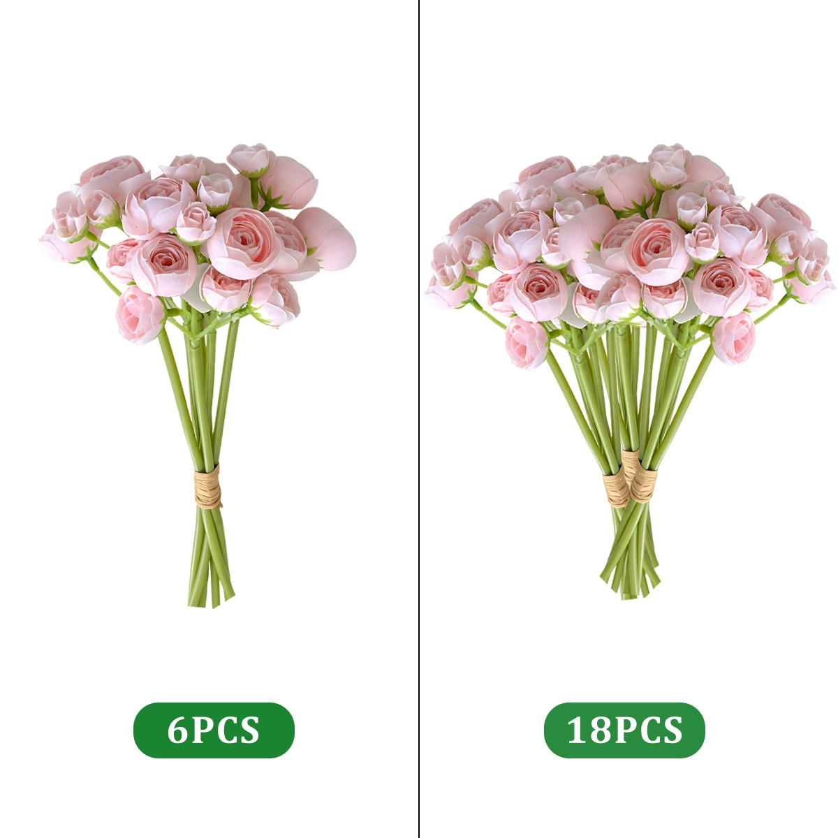 36Pcs Artificial Ranunculus Bunch Flowers Bouquet Wedding Home Floral Vase Decor