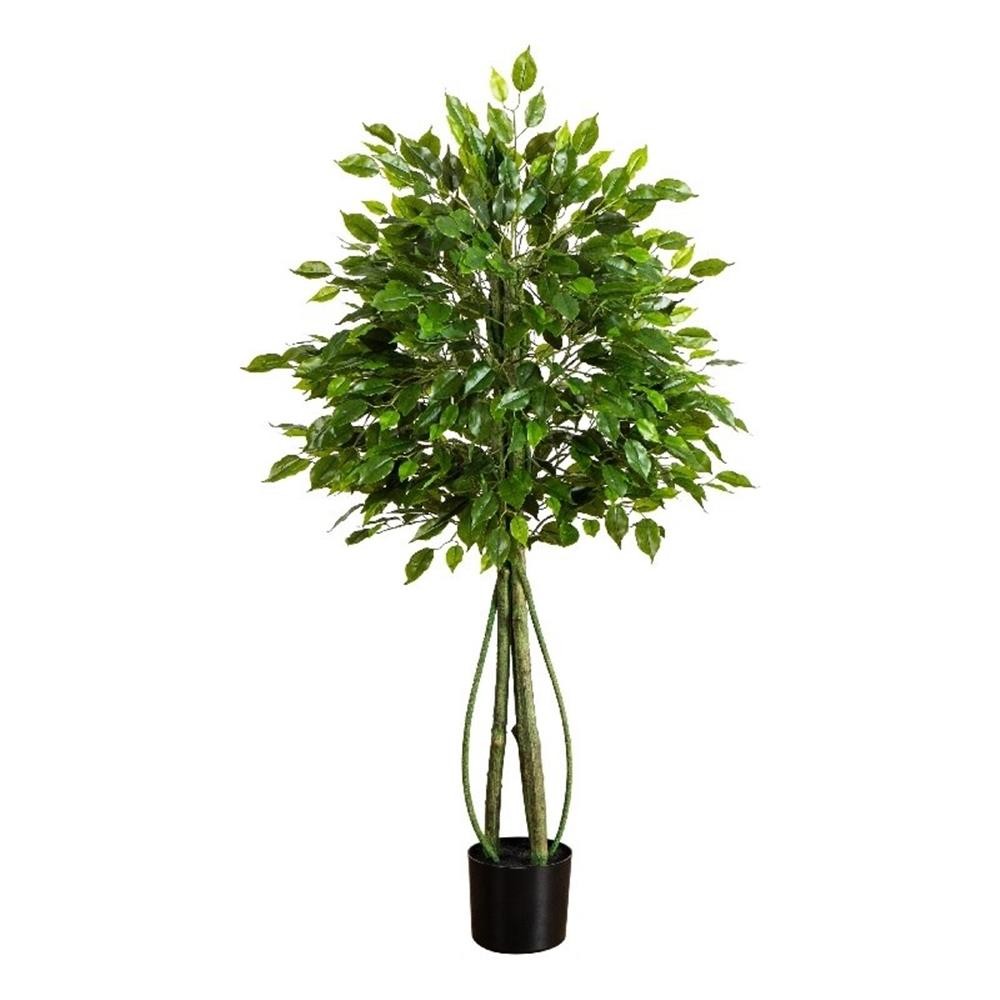 Nearly Natural 4.5ft UV Resistant Artificial Ficus Tree (Indoor/Outdoor)