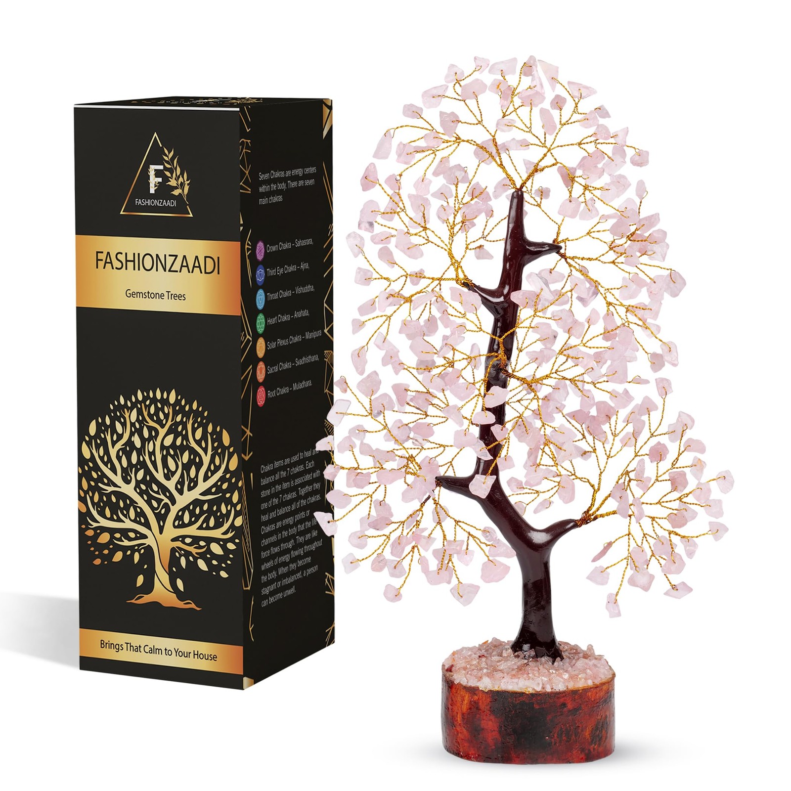 Rose Quartz Crystals Tree of Life – Gift for