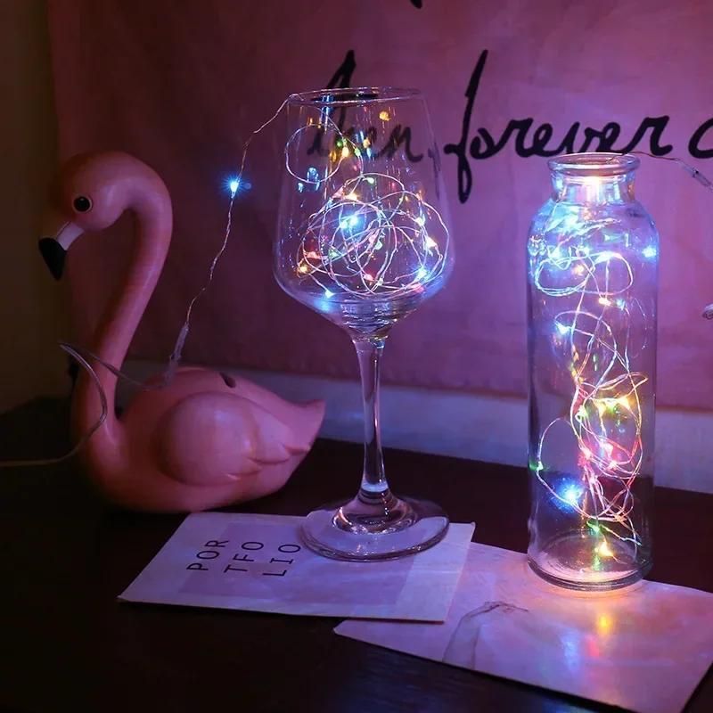 USB LED String Lights Silver Wire Garland Light Waterproof Fairy Lights
