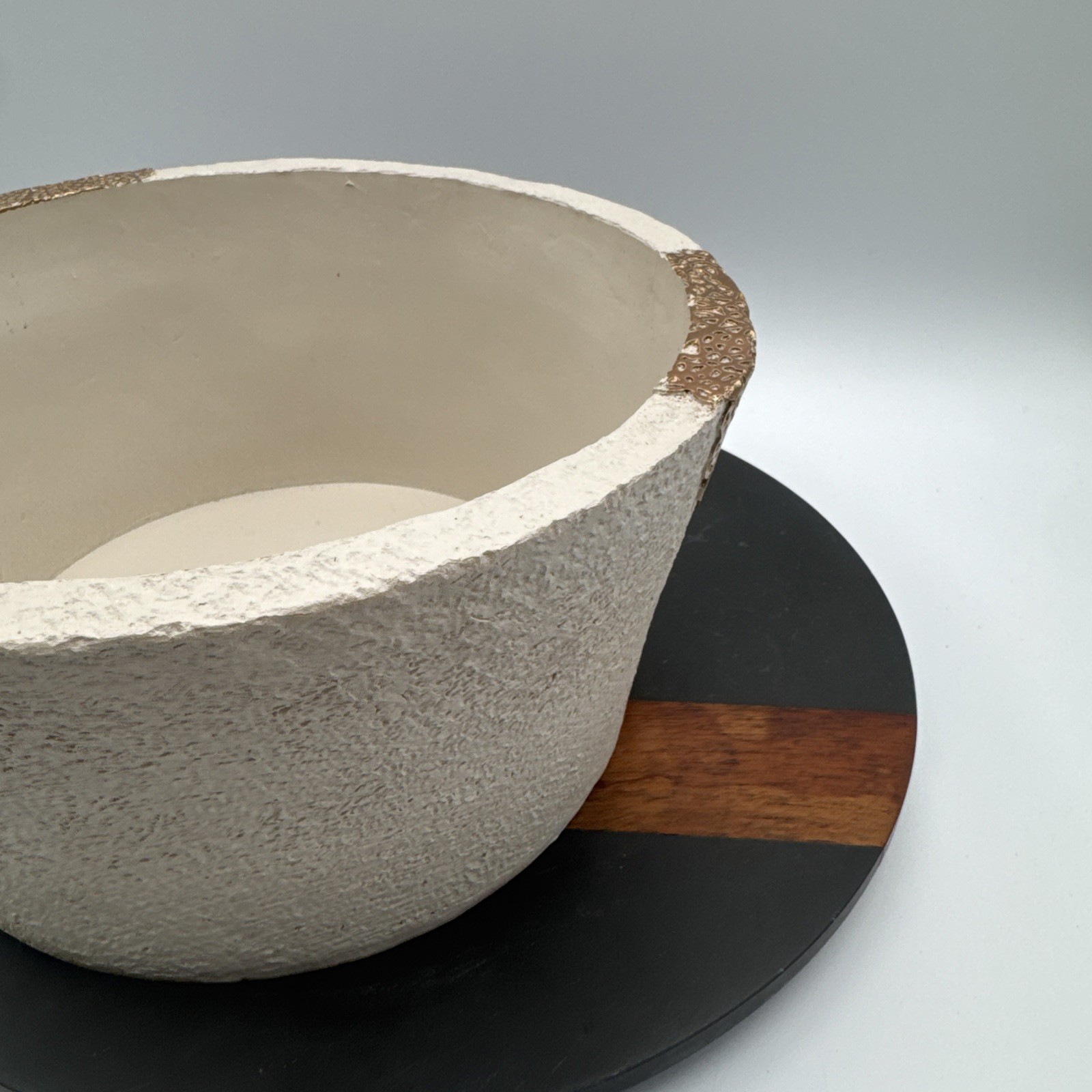 Memorial Flower Pot In Loving Memory Bereavement NWOT Beige/Gold Plaster