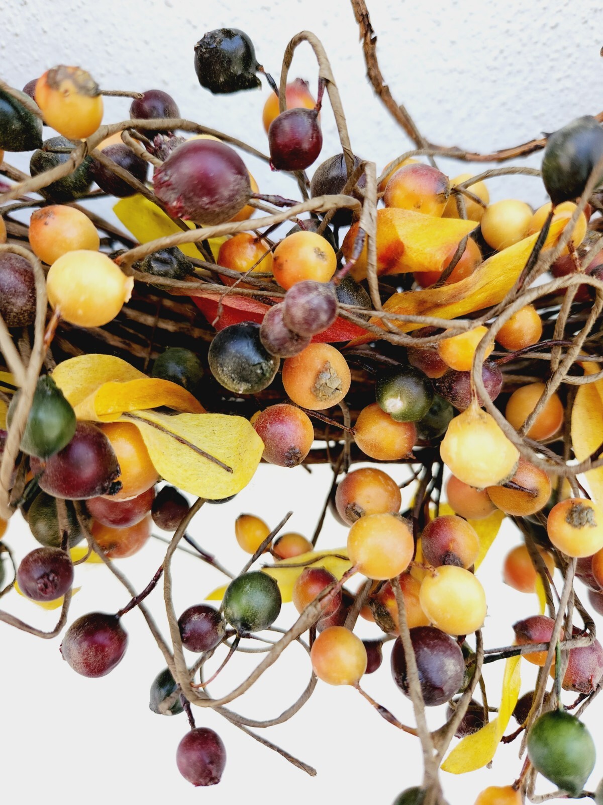 Primitive Rustic Fall BERRY WREATH Twig Base 18″ Across and 18″ Tall