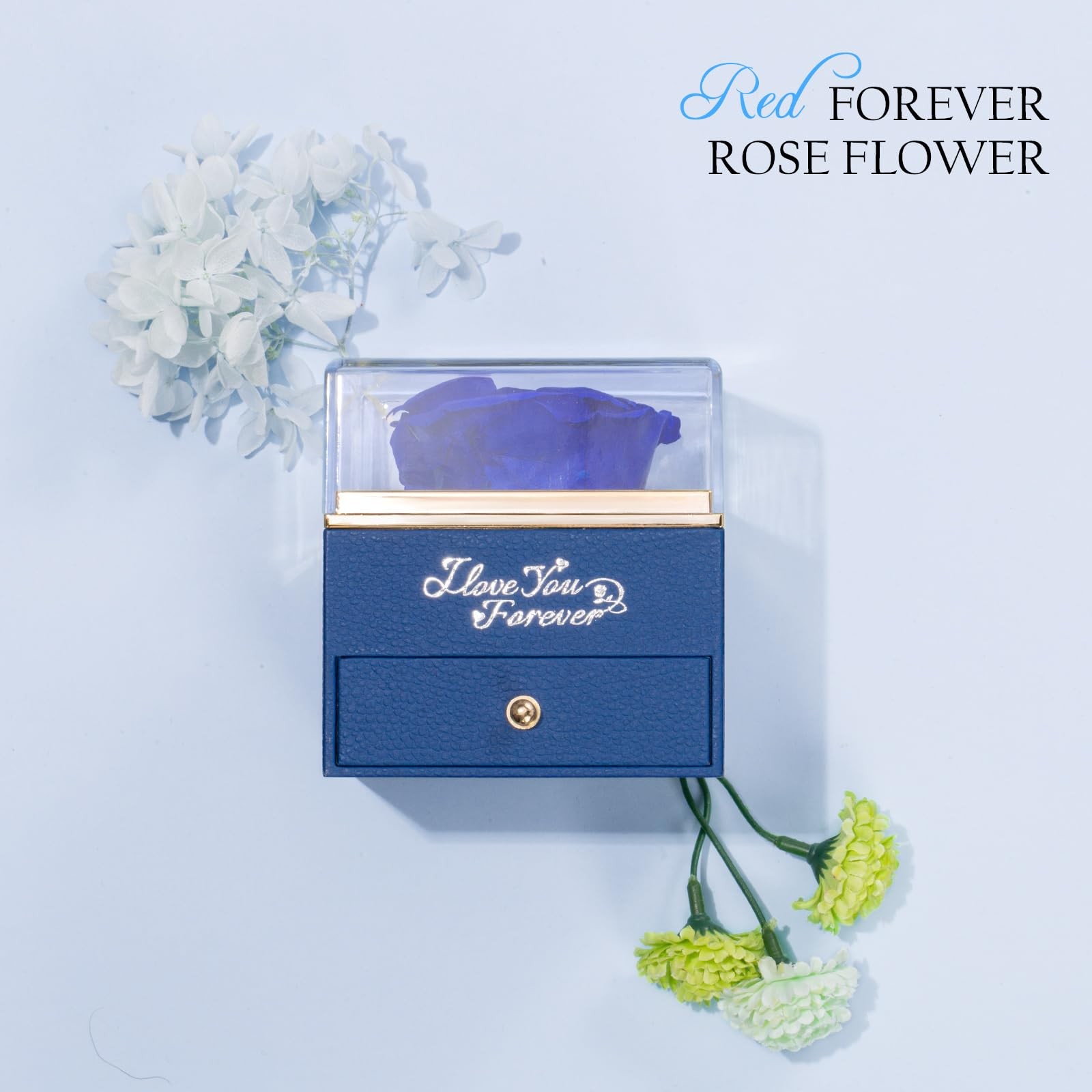 Valentines Day Gifts for Her, Preserved Real Blue Rose, Forever Flowers Rose …
