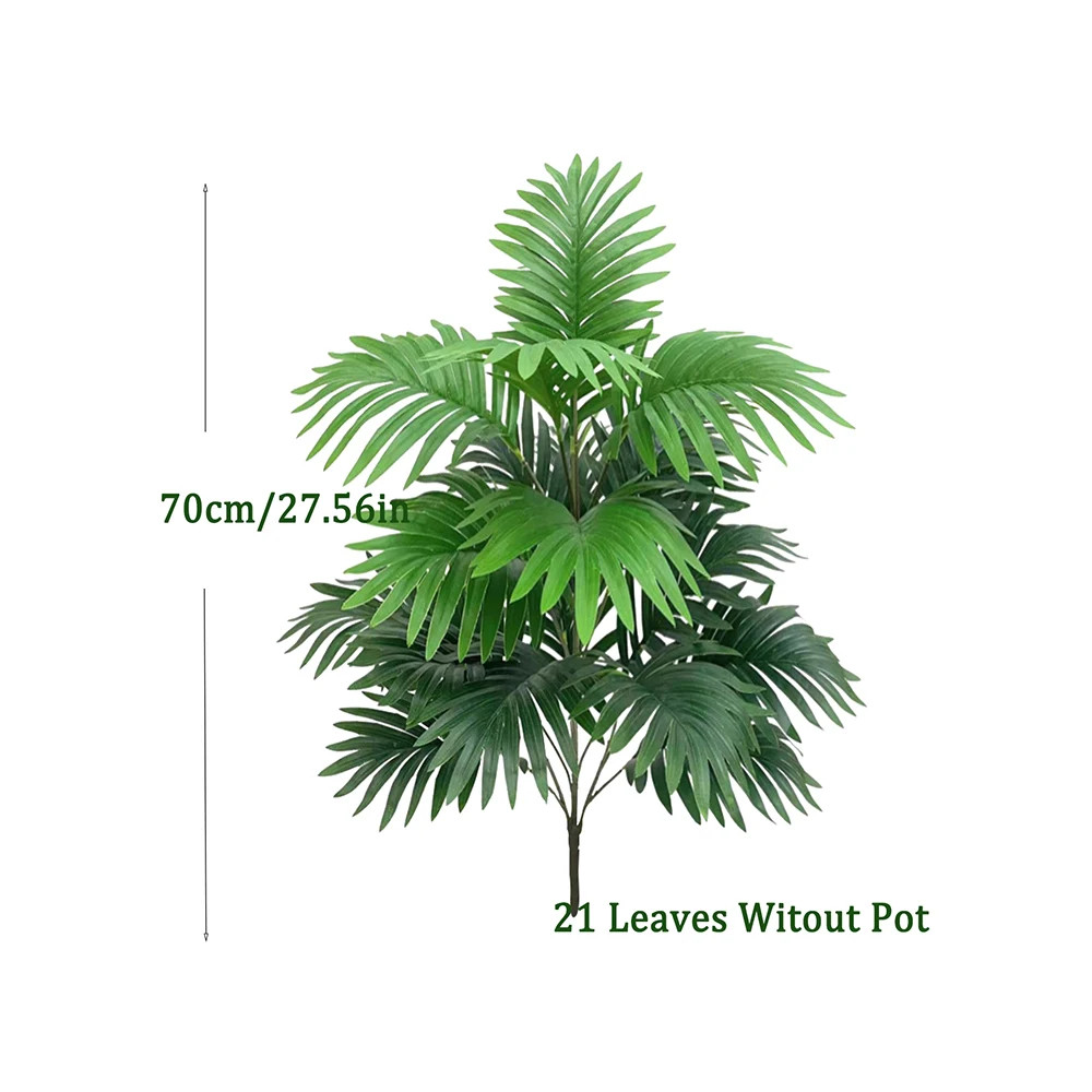 60-80cm Tall Artificial Palm Tree Fake Monstera Plants Branch Plastic Maranta Le