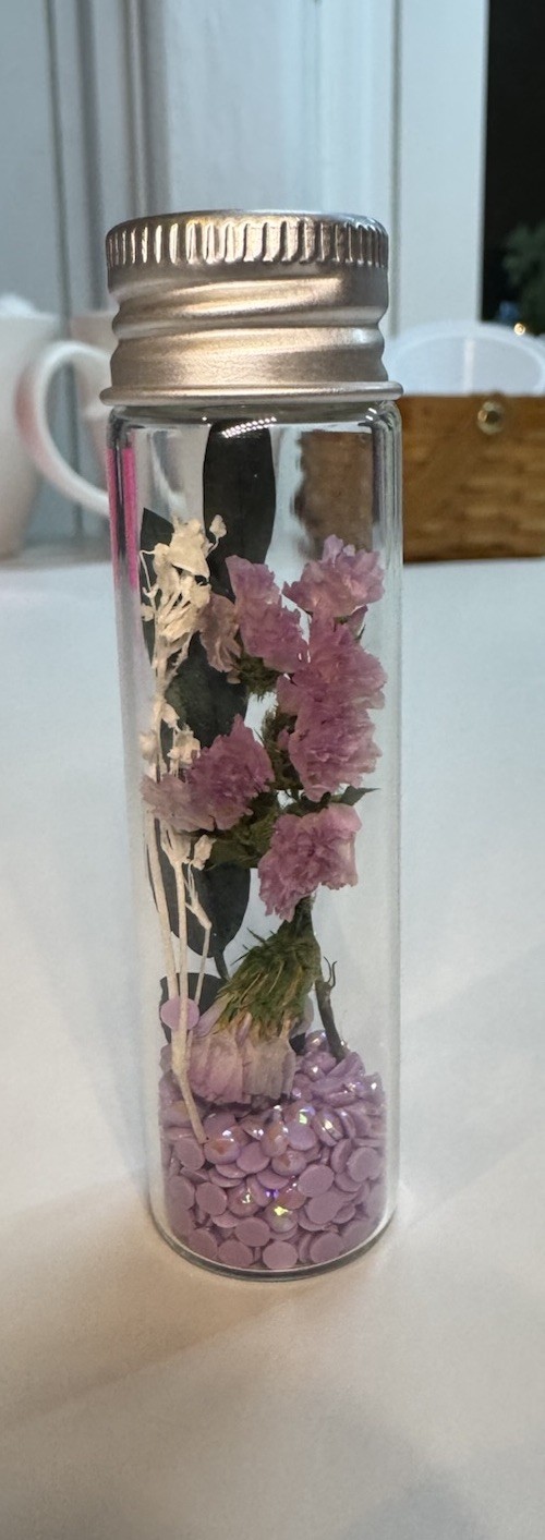 Dried lavender flower With A Touch Of White Dried Flower And Eucalyptus Leaf