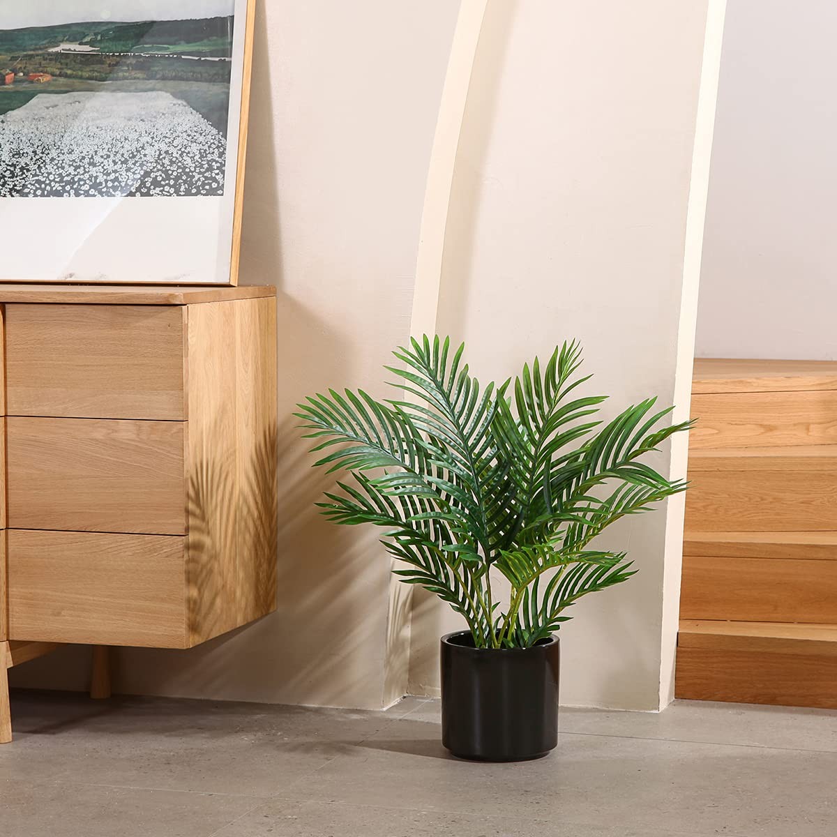 2ft Fake Majesty Palm Plant Artificial Indoor Small Faux Tree In Pot 1 PCS