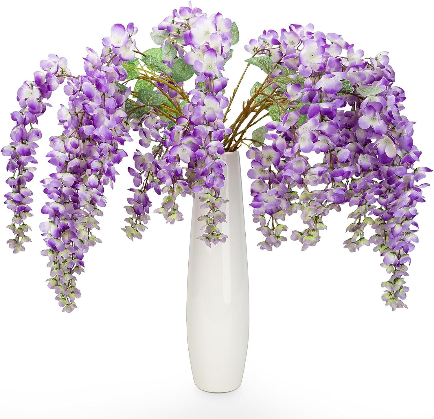 4 Pcs 45.3″ Wisteria Artificial Flowers for Home Wedding Party Decor