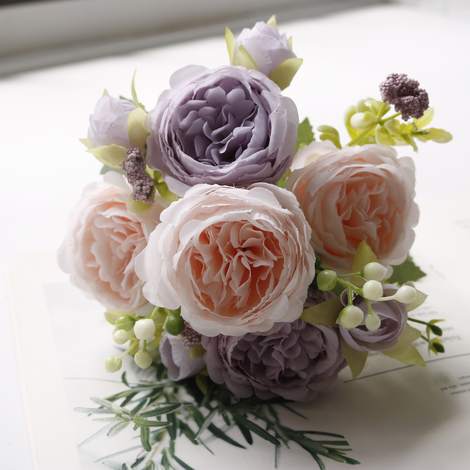 4Pcs DIY Floral Decorations Persian Rose Simulation Flowers Home Decoration New