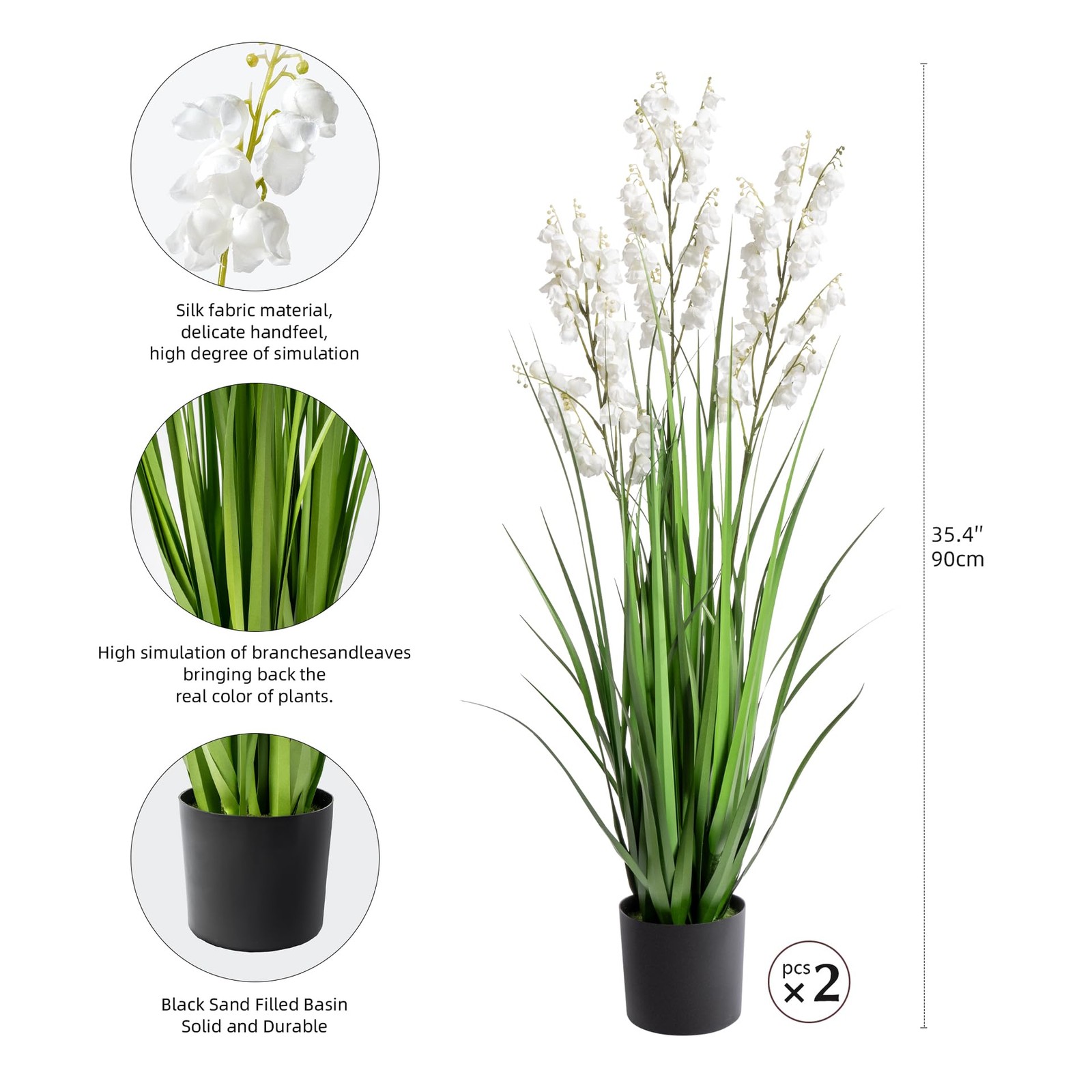 Fake Plants Home Decor Fake Flowers Artificial Plants Outdoor Tall Grass Plan…