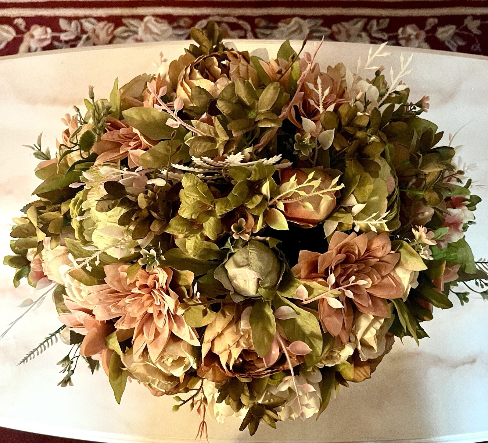 Brown Peony And Cream Chrysanthemum Floral Arrangement Year Round Floral
