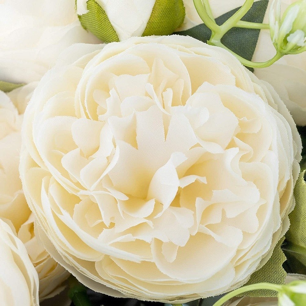 5 Head Persian Peony Silk Flowers Wedding Home Decor Fake Roses Bouquet