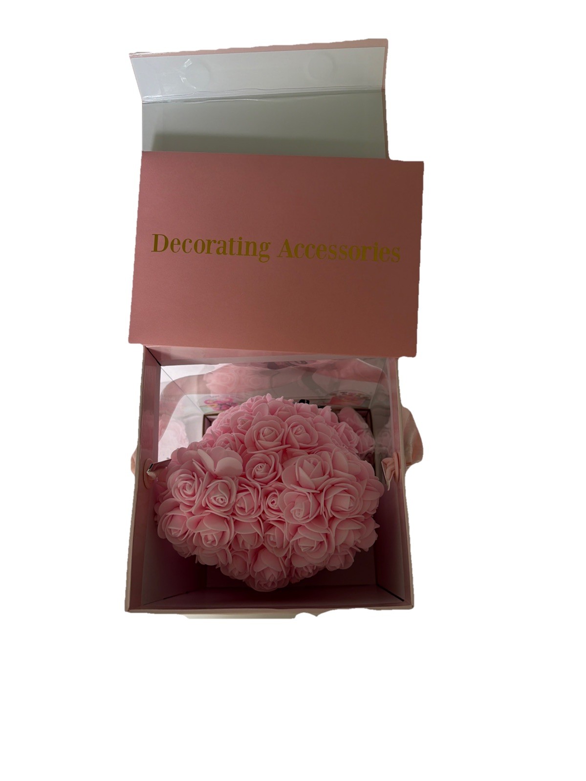 Sakura Pink Rose Flower Teddy Bear – Gift Box (25cm) Mother s Day & Birthday
