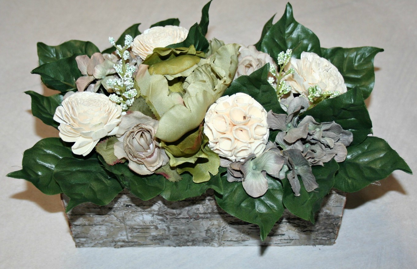 Floral Arrangement, Housewarming Gift, Flower Arrangement Wooden Box, Home Decor