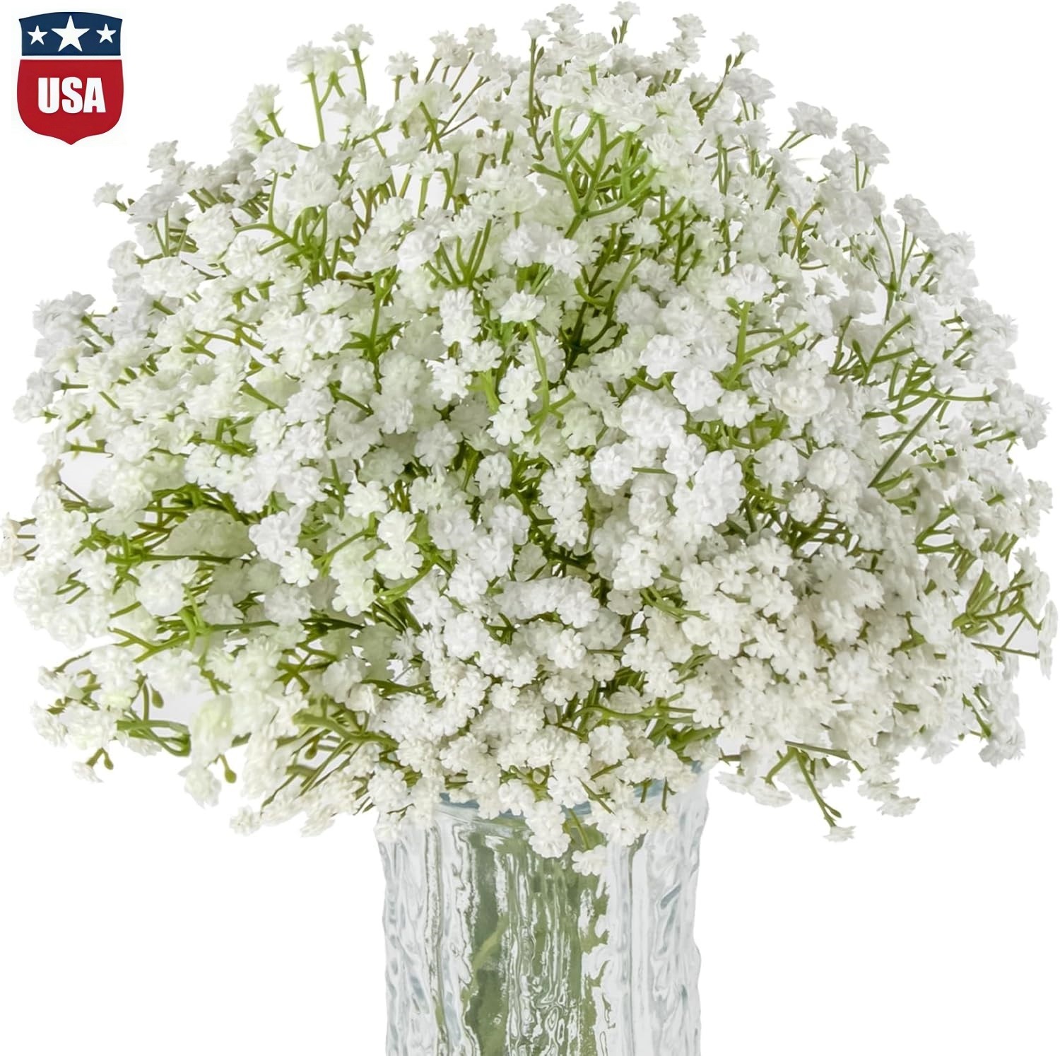 20Pcs Baby Breath Artificial Flowers Fake Babys Breath Gypsophila Flower White
