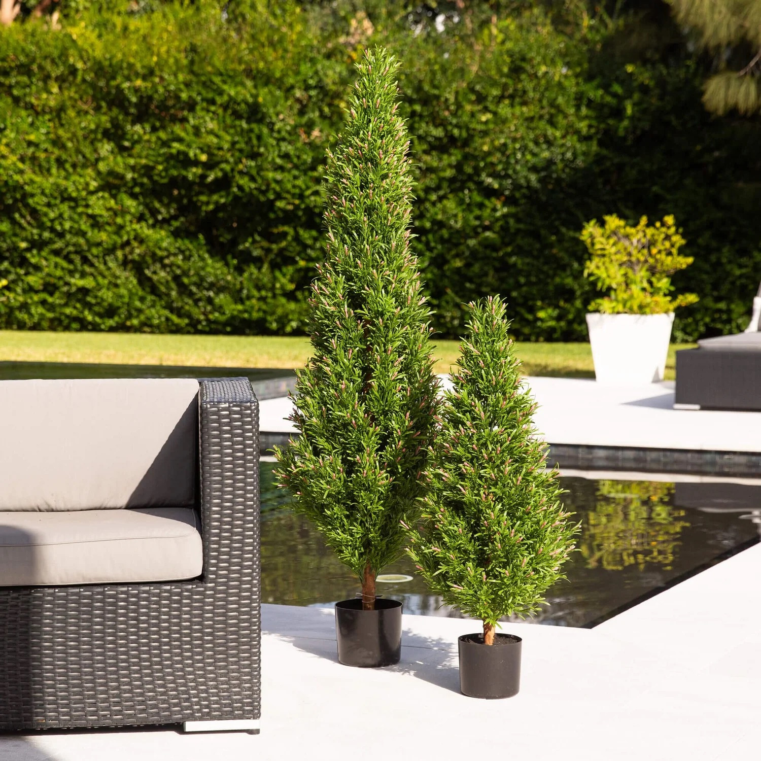 5’ UV Resistant Artificial Rosemary Cone Topiary Tree (Indoor/Outdoor)