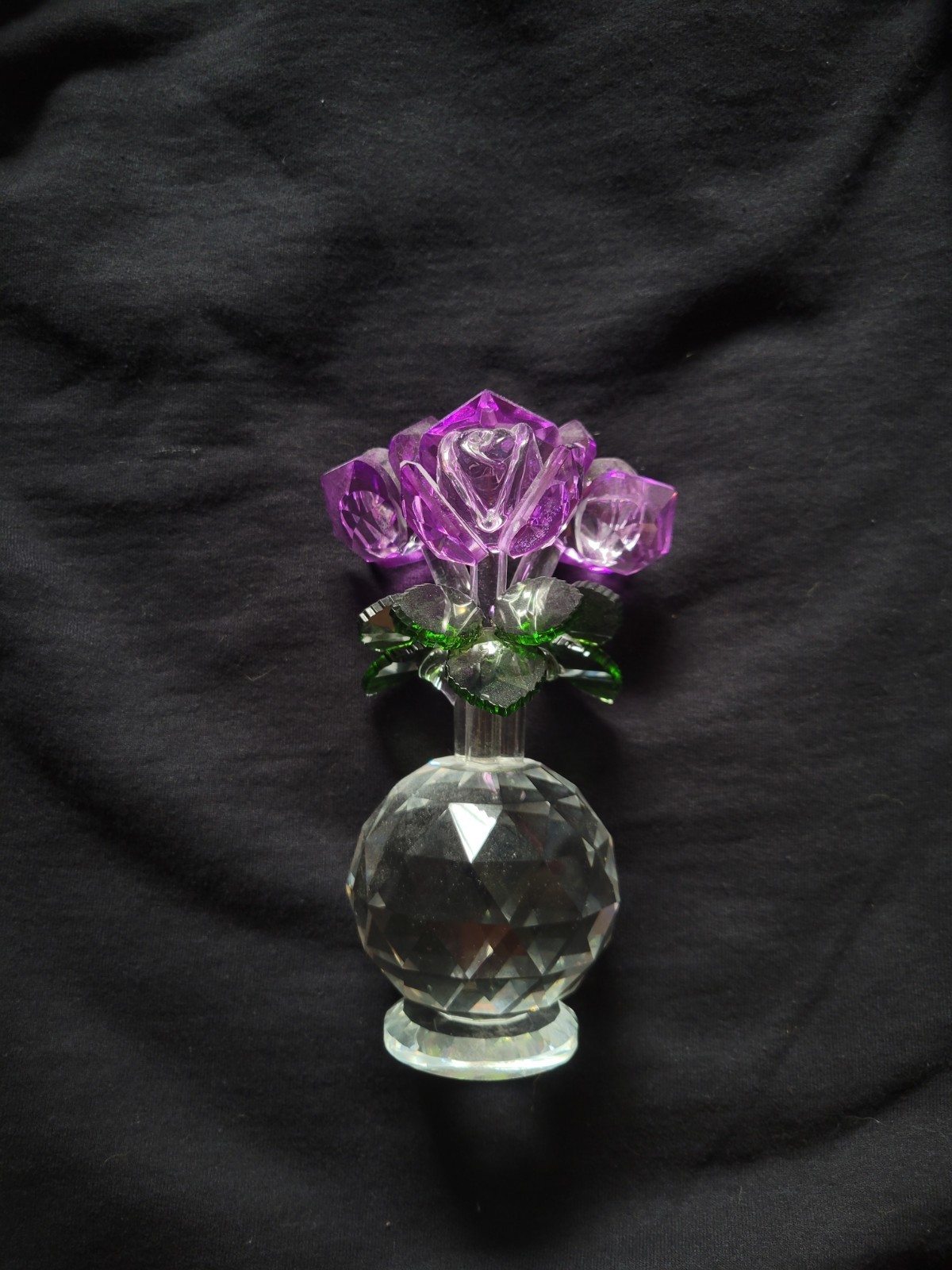 Crystal Gemstone Rose Flower Colourful Rose Bouquet Eternal Ornament Gift
