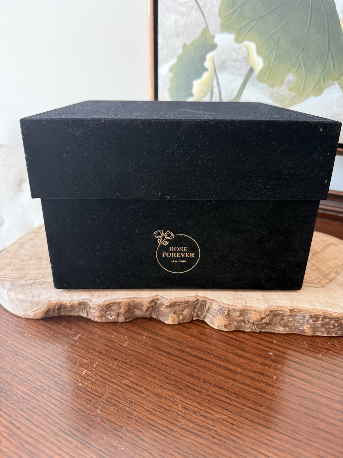 Rose Forever New York Real Preserved 16 White Roses Rose Black Velvet Square Box