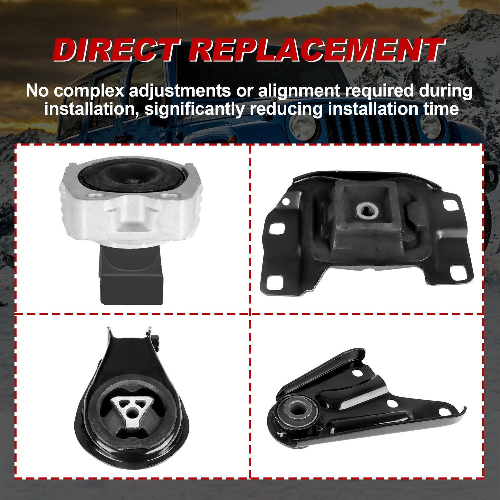 Engine Motor Mount Kit and Transmission Mount 3S4Z6038BA BP4S39040B BP4N39010…