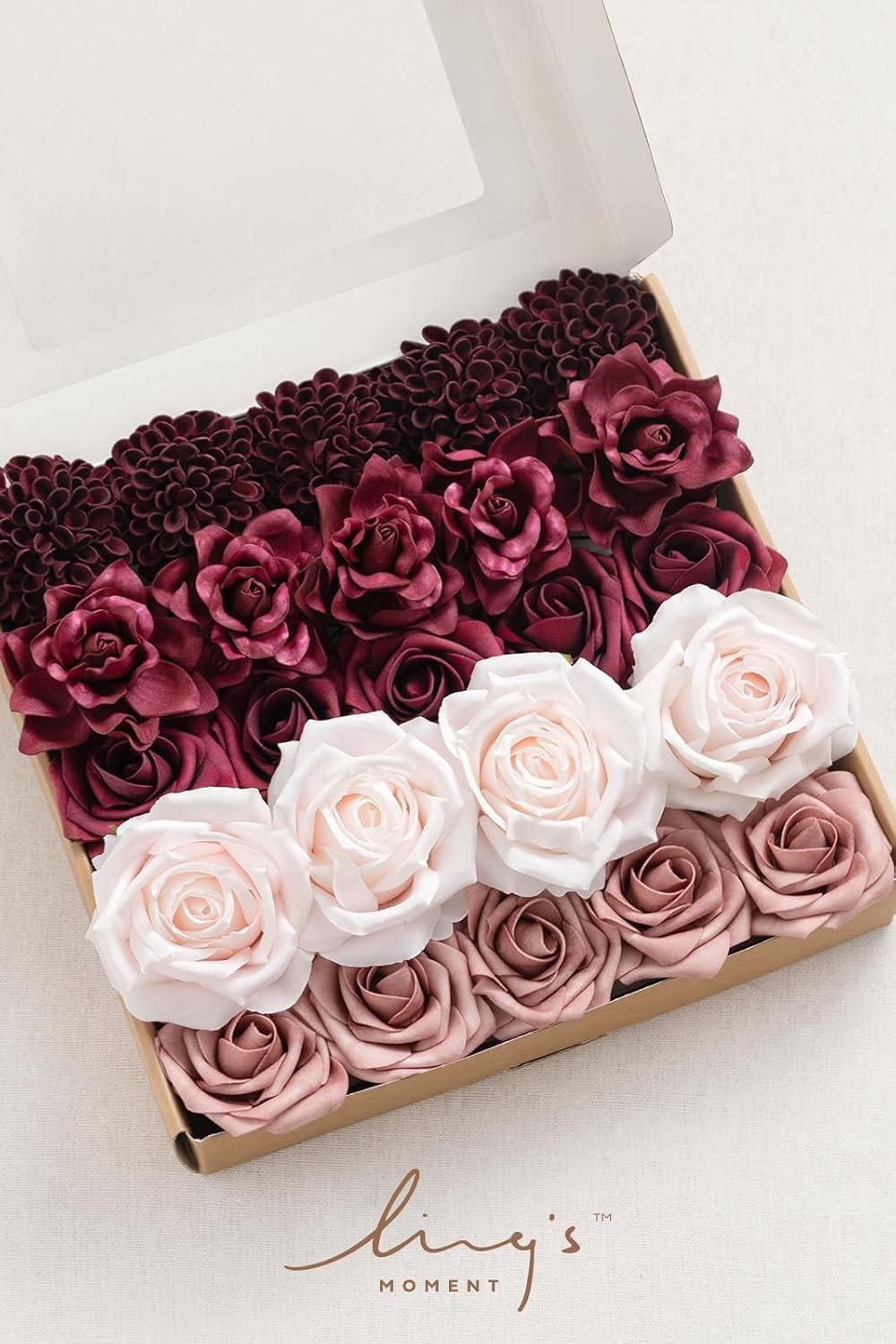 Silk and Foam Faux Flower Combo – 24 pcs for Stunning Event Arrangements