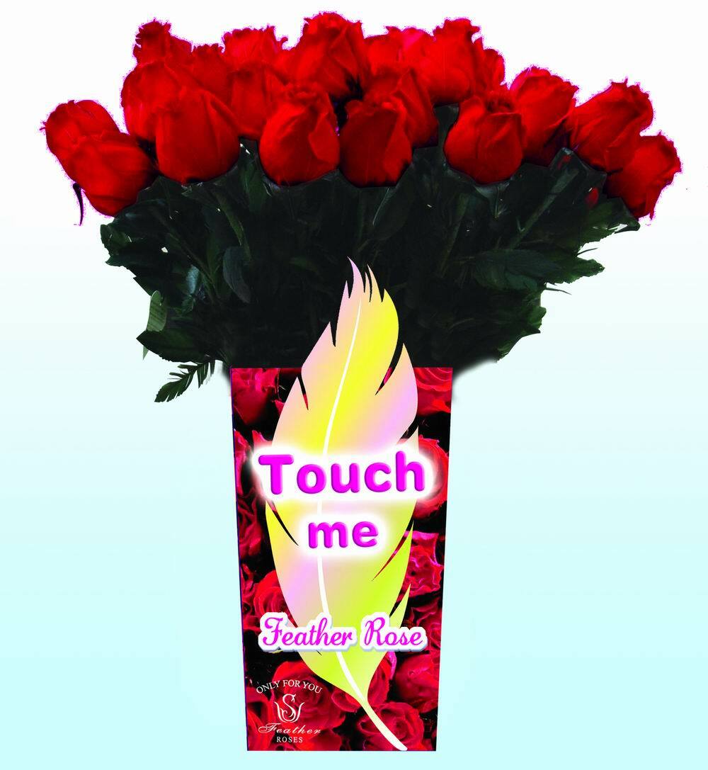 24 Feather Rose to Box, For Weddings, Party, Home, Gifts, Decorations, Loved