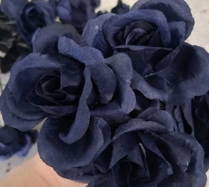 NIP Bundle Of 12 Red, Blue & Purple Faux Rose Bouquets!