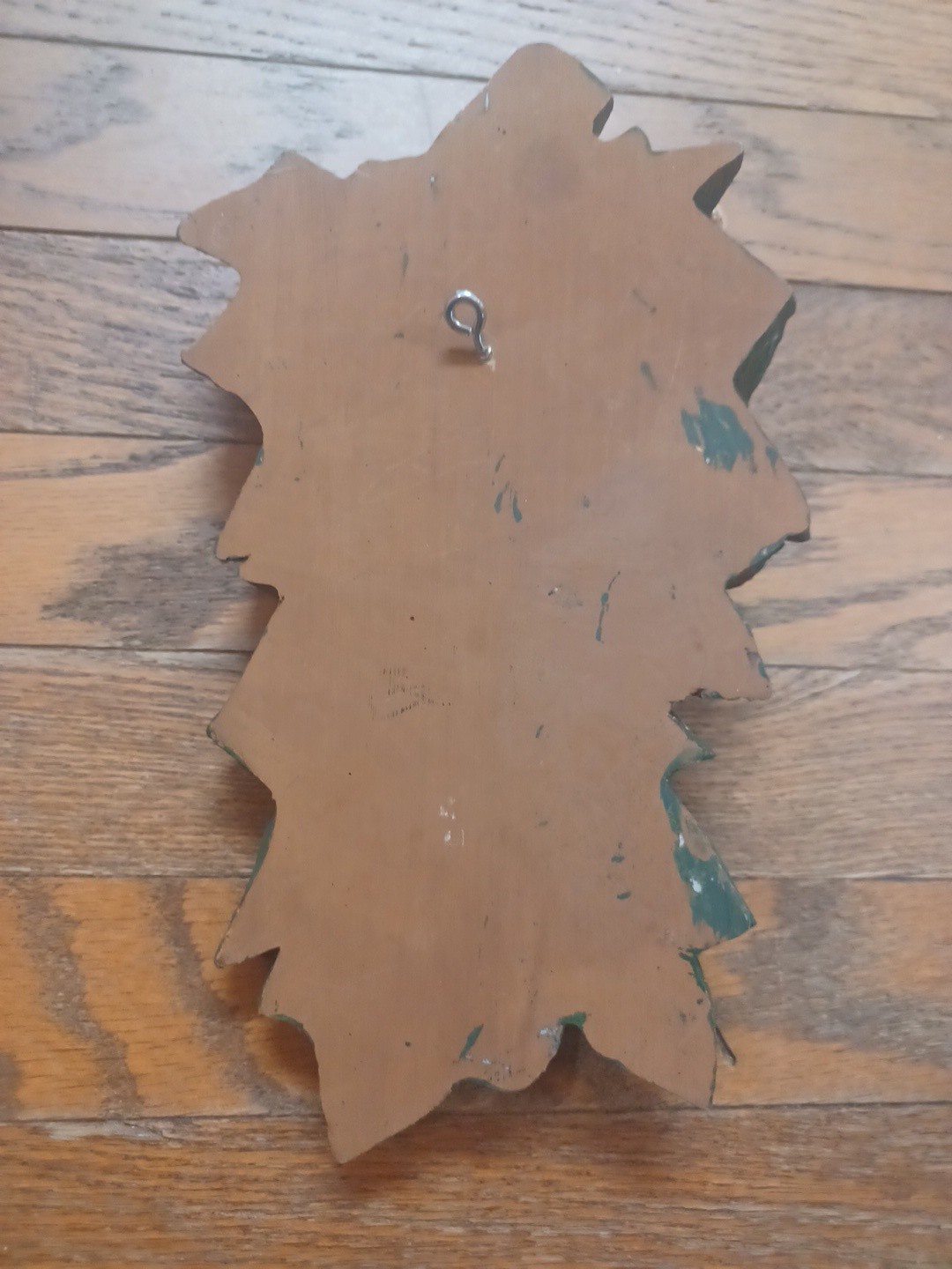 Leaf Covered Face Sculture, Wall Sculpture Home Garden Decor Mythical Leaf Face