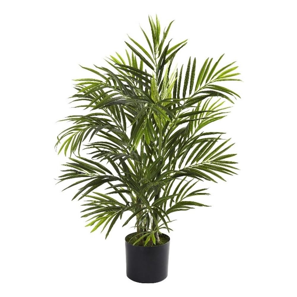 Nearly Natural Indoor/Outdoor 30″ Areca Palm UV Resistant in Green/Black