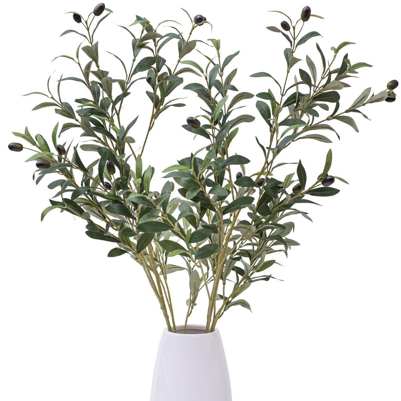 Artificial Olive Branch Stems Farmhouse Home Decor Vase Filler 39″ 222 Leaves