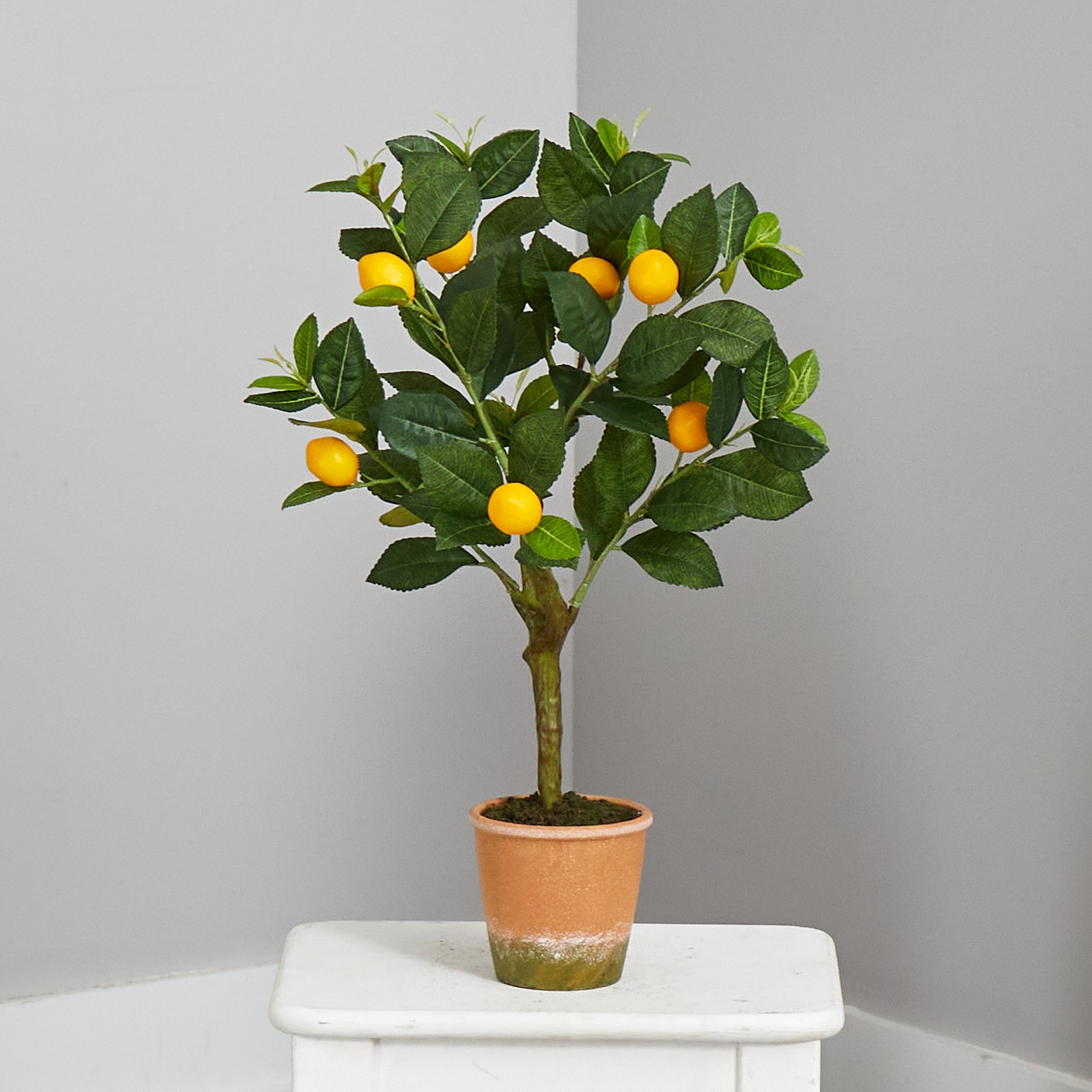 Nearly Natural 24″ Lemon Artificial Tree in Green