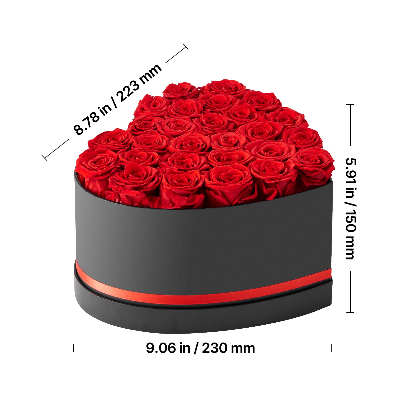 Uimoso 27 Preserved Roses in Heart-Shaped Box – Eternal Red Bouquet