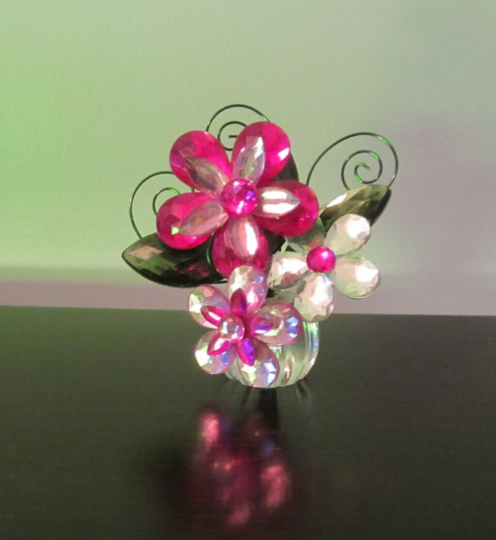Bouquet Flowers Acrylic And Metal By Crystal Expressions Gante