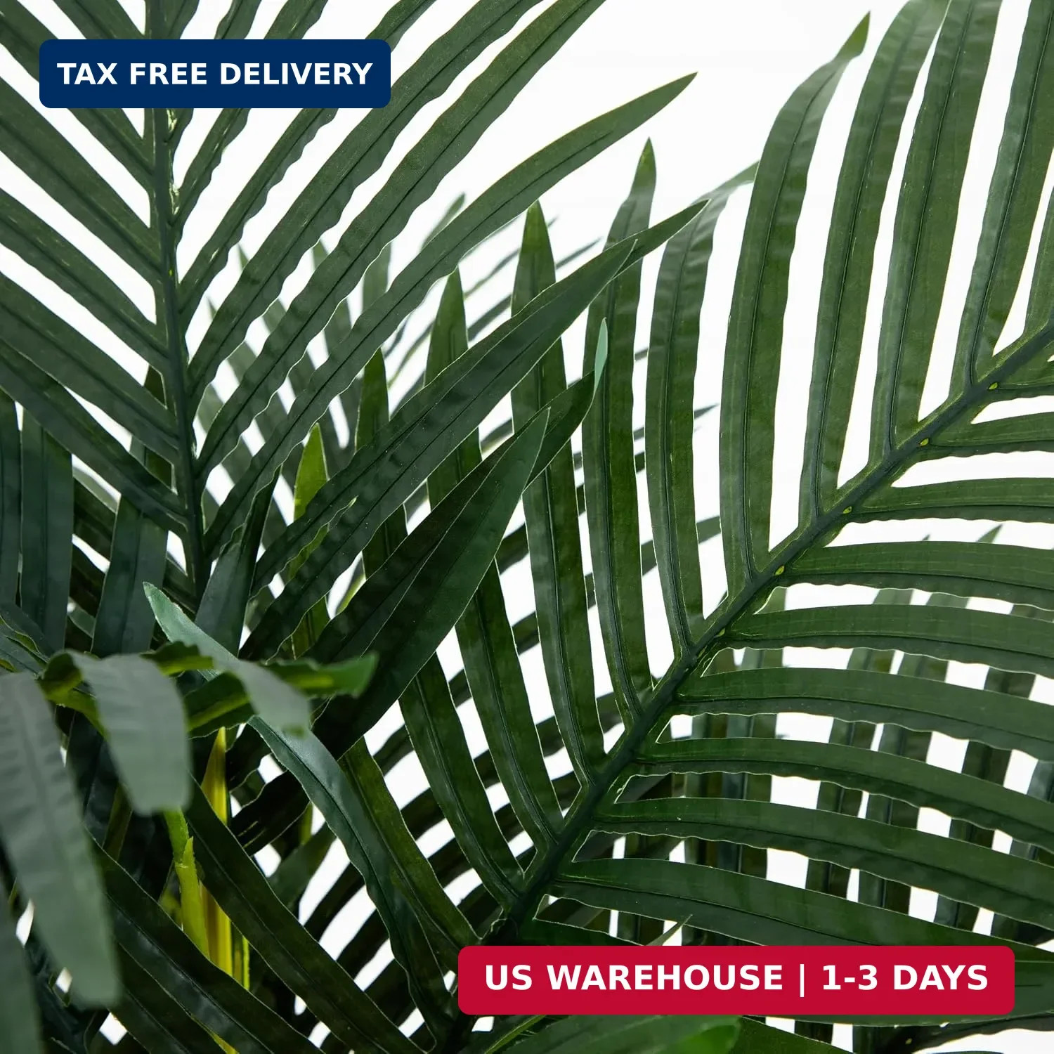 4ft Golden Cane Palm, Double Stalk Artificial Tree With Lush Realistic Foliage M