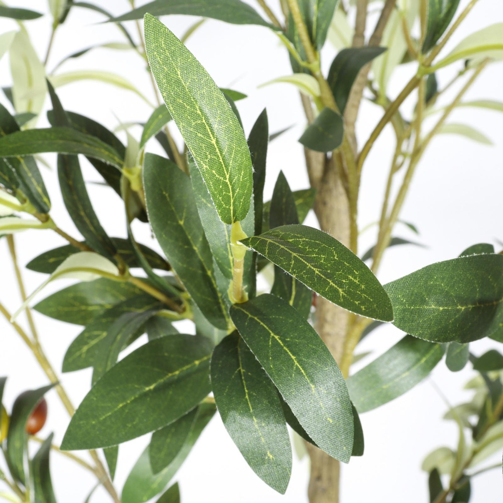Lifelike Artificial Plants Olive Tree Extra Branches Faux Indoor Tree with Black