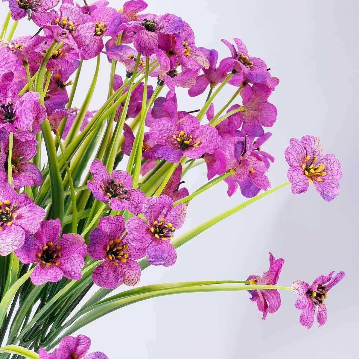 Maintenance-Free Purple Artificial Flowers – 20 Bundles for -Round Beauty