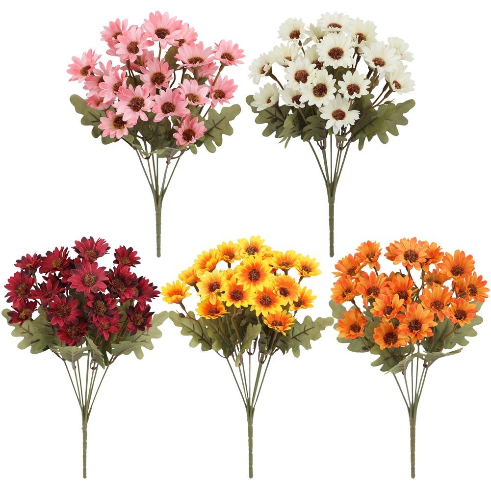 Lifelike Chamomile Flower Bouquet for Living Room Bedroom Office Decor