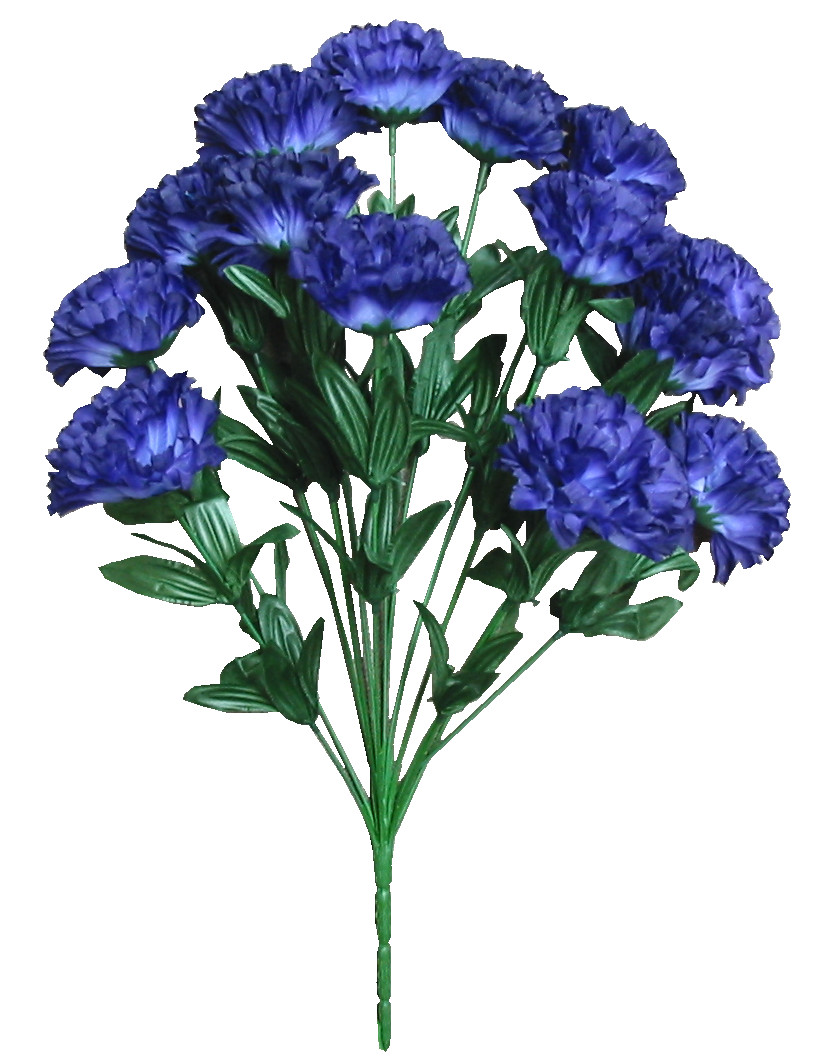 Purple 14-3.5″ Carnation 20″ Bush Silk Flower Home General In/Outdoor Decor US