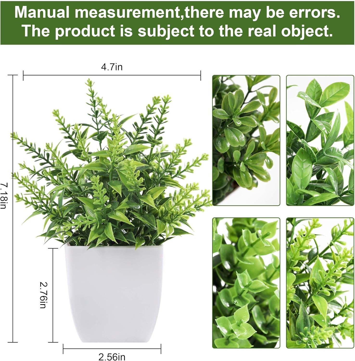 Stylish Mini Artificial Greenery Set – Perfect for Home and Office Aesthetics